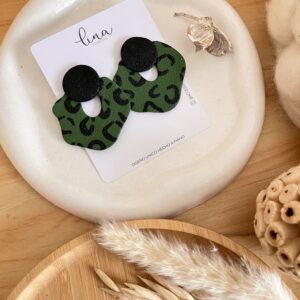 Olivia verde negro print